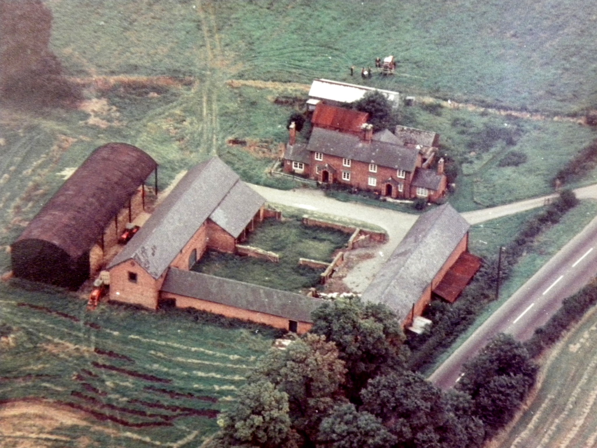 Heart of the Shires historic site from the air 