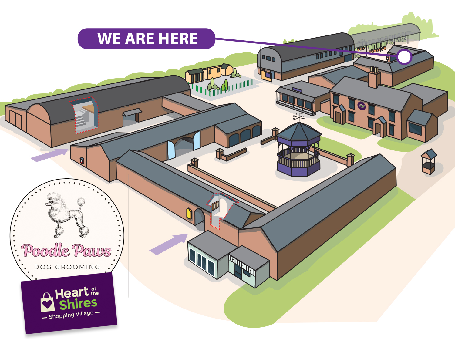 poodle paws dog grooming at Heart of the Shires